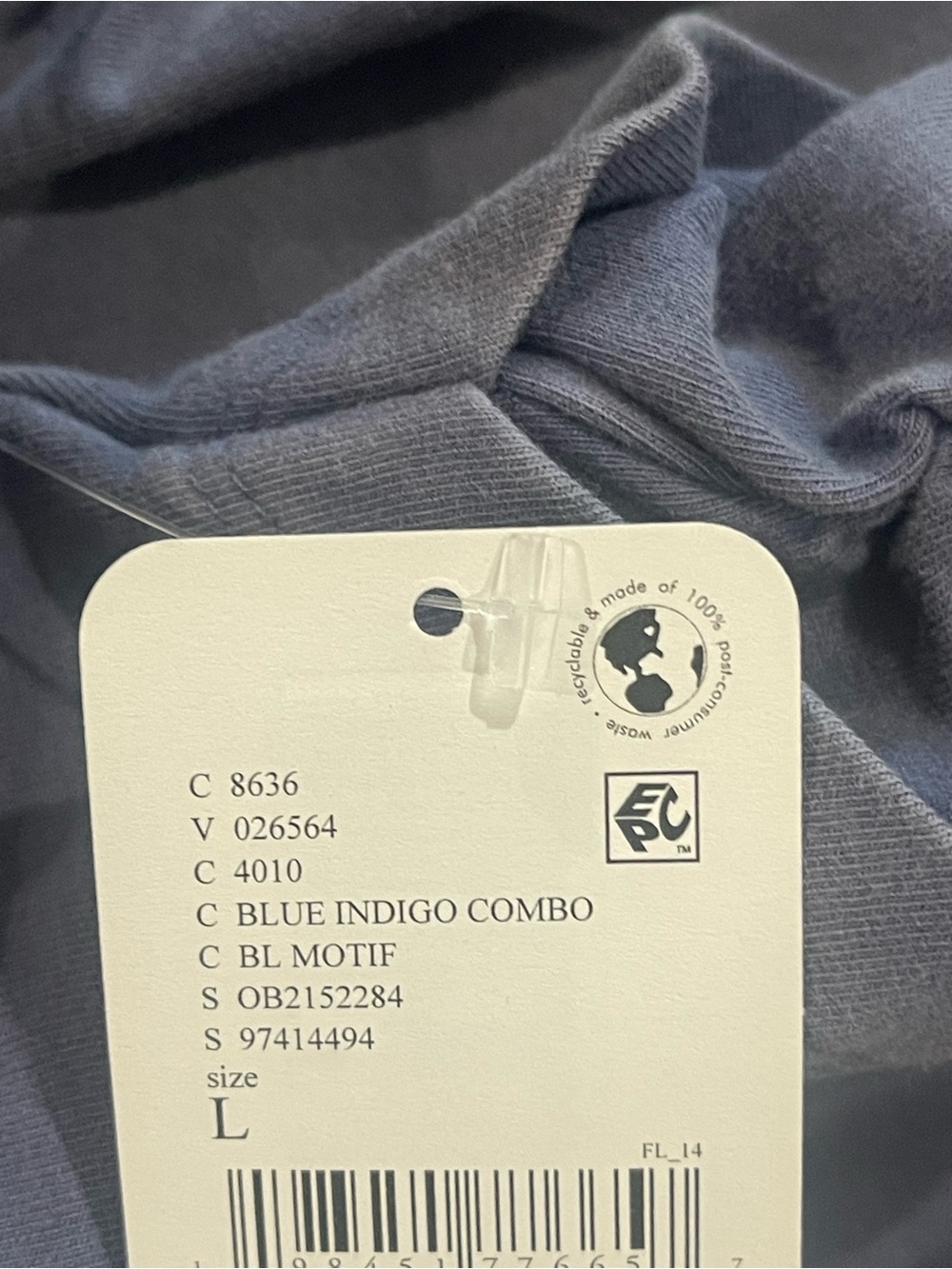 NWT Free People x FP Movement Hot Shot Logo Crossover Set in Blue Indigo Sz L - Picture 6 of 11